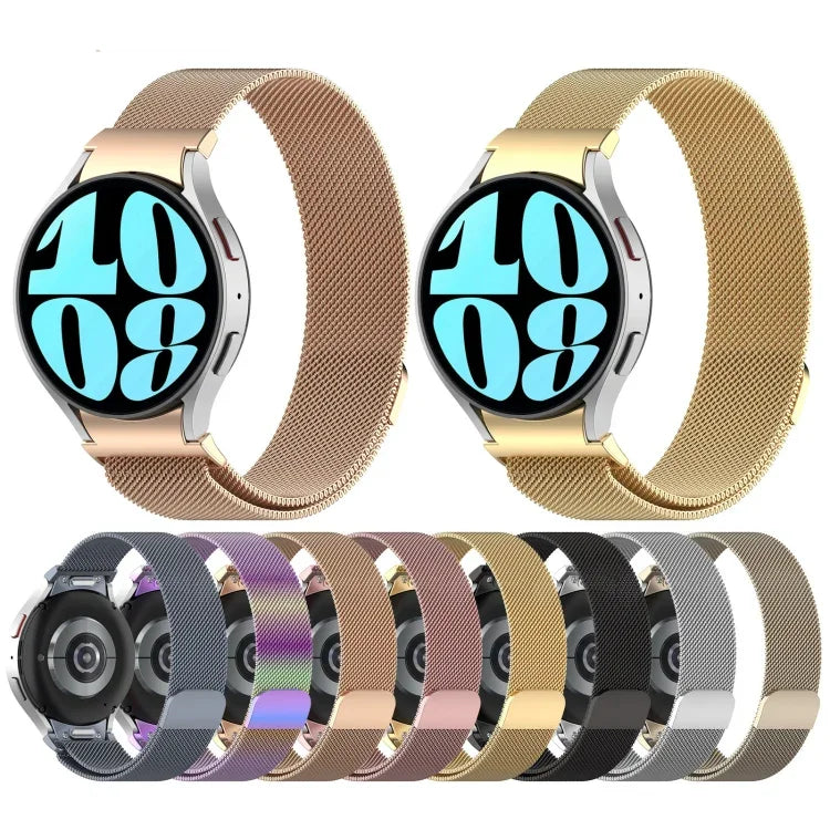 Bracelete de Relógio em Aço Inoxidável Magnético de Liberação Rápida Milan, Para Samsung Galaxy Watch FE 40mm, Para Samsung Galaxy Watch 7 40 / 44mm