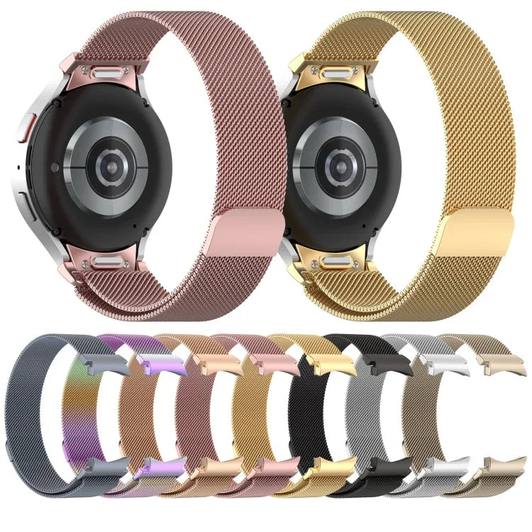 Bracelete de Relógio em Aço Inoxidável Magnético de Liberação Rápida Milan, Para Samsung Galaxy Watch FE 40mm, Para Samsung Galaxy Watch 7 40 / 44mm