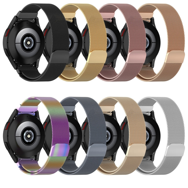 Correia de Relógio Milan Magnética de Aço Inoxidável, Para Samsung Galaxy Watch Ultra 47mm / Ultra 2025, Para Samsung Galaxy Watch FE 40mm, Para Samsung Galaxy Watch 7 40 / 44mm