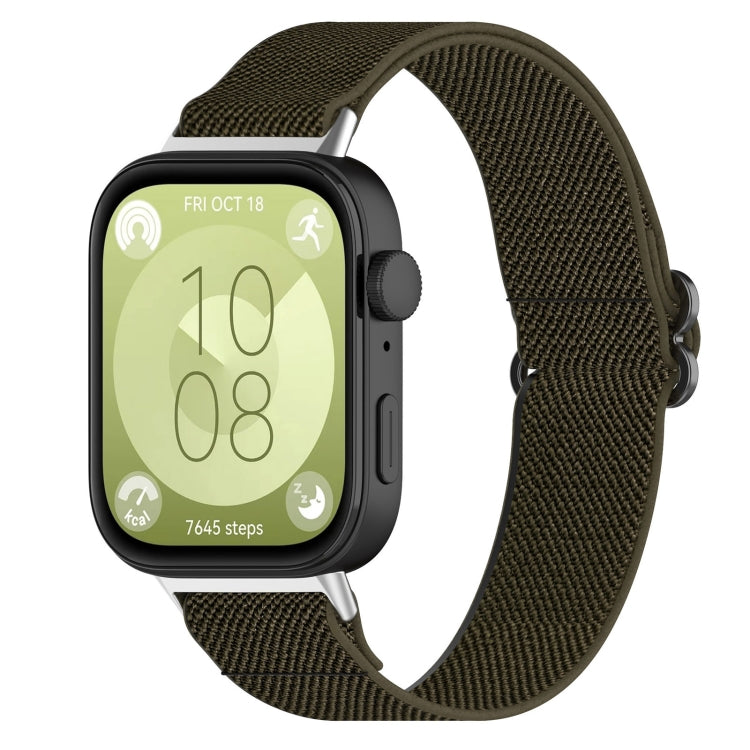 For Huawei Watch Fit 3 Ethnic Style Elastic Nylon Watch Band