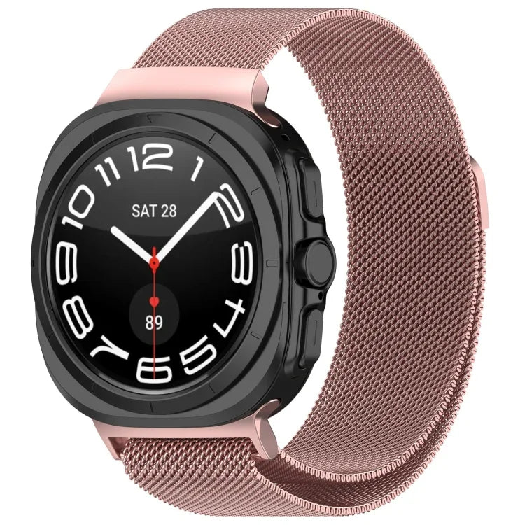 Bracelete de Relógio Metálico em Aço Magnético Milan Para Samsung Galaxy Watch Ultra 47mm