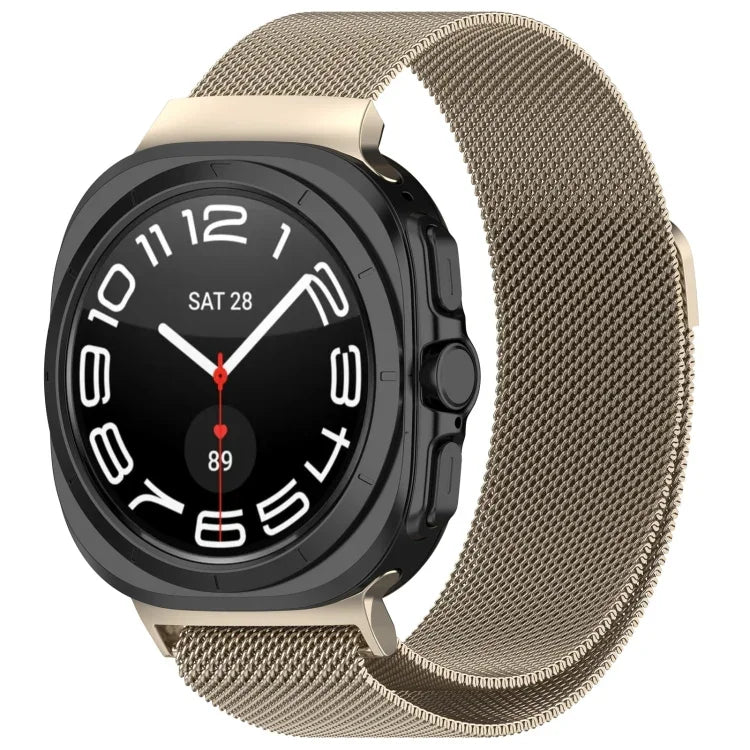 Bracelete de Relógio Metálico em Aço Magnético Milan Para Samsung Galaxy Watch Ultra 47mm