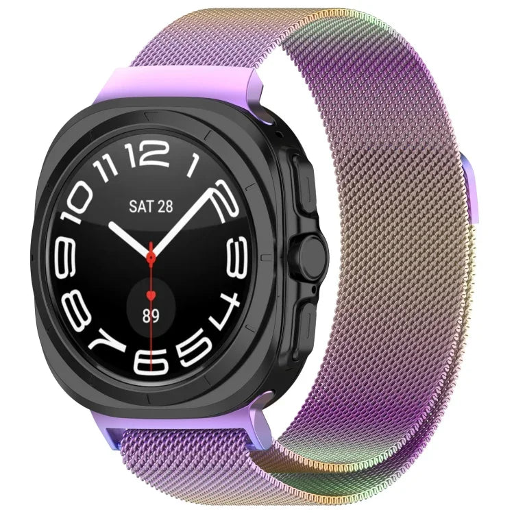 Bracelete de Relógio Metálico em Aço Magnético Milan Para Samsung Galaxy Watch Ultra 47mm