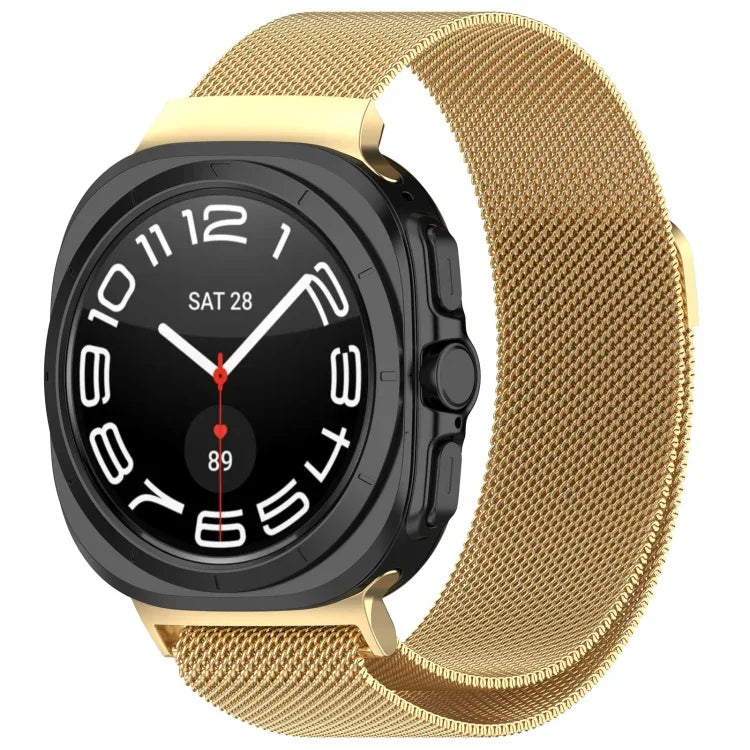 Bracelete de Relógio Metálico em Aço Magnético Milan Para Samsung Galaxy Watch Ultra 47mm