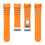 Correia de relógio em silicone com fivela prateada magnética dobrável Richard, para Samsung Galaxy Watch 6 40 / 44mm, para Samsung Galaxy Watch 5 40 / 44mm, para Samsung Galaxy Watch 4 40 / 44mm