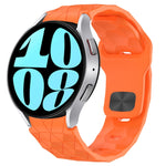Football Texture Reverse Buckle Silicone Watch Band, For Samsung Galaxy Watch 6 44mm, For Samsung Galaxy Watch 6 40mm, For Samsung Galaxy Watch 6 Classic 43mm, For Samsung Galaxy watch 5 Pro Golf Edition