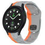 Football Texture Reverse Buckle Silicone Watch Band, For Samsung Galaxy Watch 6 44mm, For Samsung Galaxy Watch 6 40mm, For Samsung Galaxy Watch 6 Classic 43mm, For Samsung Galaxy watch 5 Pro Golf Edition