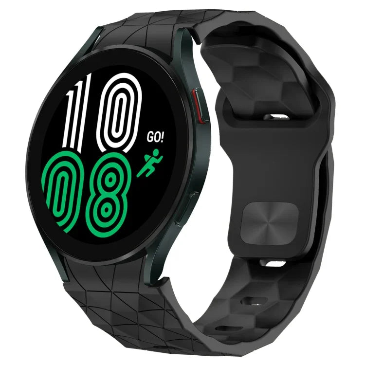 Pulseira de Relógio em Silicone com Textura de Futebol e Fivela Invertida, Para Samsung Galaxy Watch 4 44mm, Para Samsung Galaxy Watch 4 40mm, Para Samsung Galaxy Watch 4 Classic 46mm, Para Samsung Galaxy Watch 4 Classic 42mm