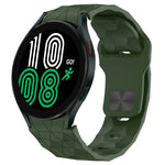 Pulseira de Relógio em Silicone com Textura de Futebol e Fivela Invertida, Para Samsung Galaxy Watch 4 44mm, Para Samsung Galaxy Watch 4 40mm, Para Samsung Galaxy Watch 4 Classic 46mm, Para Samsung Galaxy Watch 4 Classic 42mm