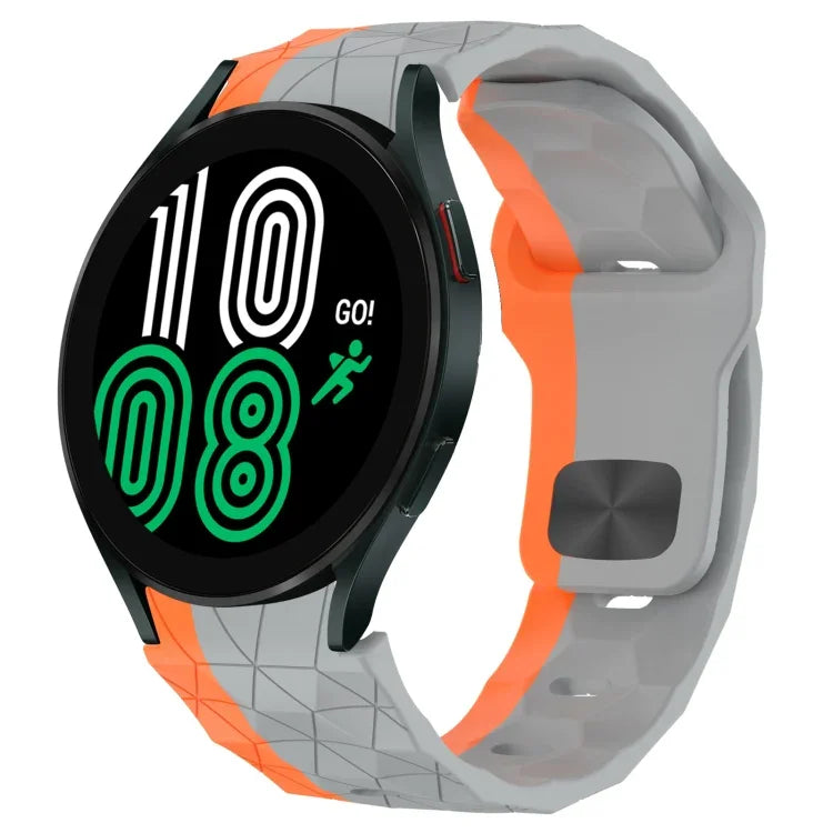 Pulseira de Relógio em Silicone com Textura de Futebol e Fivela Invertida, Para Samsung Galaxy Watch 4 44mm, Para Samsung Galaxy Watch 4 40mm, Para Samsung Galaxy Watch 4 Classic 46mm, Para Samsung Galaxy Watch 4 Classic 42mm
