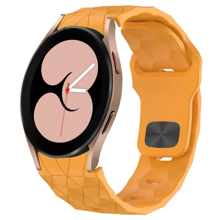 Pulseira de Relógio em Silicone com Textura de Futebol e Fivela Invertida, Para Samsung Galaxy Watch 4 44mm, Para Samsung Galaxy Watch 4 40mm, Para Samsung Galaxy Watch 4 Classic 46mm, Para Samsung Galaxy Watch 4 Classic 42mm