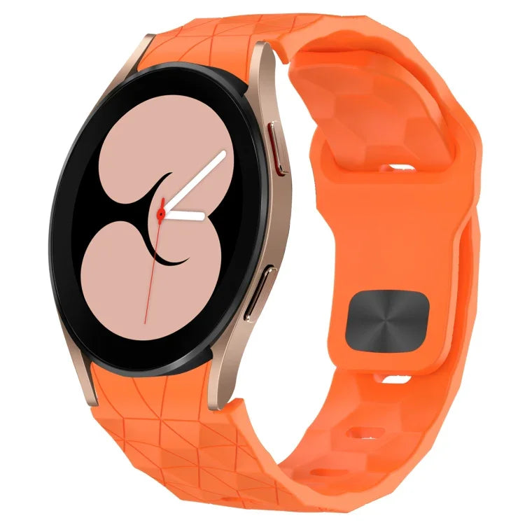 Pulseira de Relógio em Silicone com Textura de Futebol e Fivela Invertida, Para Samsung Galaxy Watch 4 44mm, Para Samsung Galaxy Watch 4 40mm, Para Samsung Galaxy Watch 4 Classic 46mm, Para Samsung Galaxy Watch 4 Classic 42mm
