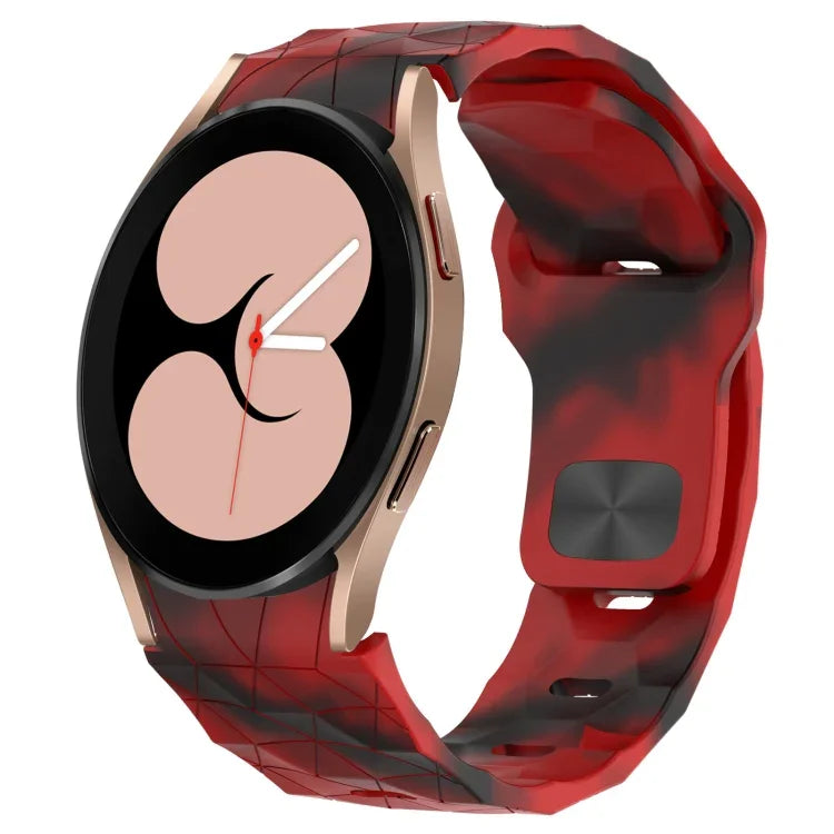 Pulseira de Relógio em Silicone com Textura de Futebol e Fivela Invertida, Para Samsung Galaxy Watch 4 44mm, Para Samsung Galaxy Watch 4 40mm, Para Samsung Galaxy Watch 4 Classic 46mm, Para Samsung Galaxy Watch 4 Classic 42mm