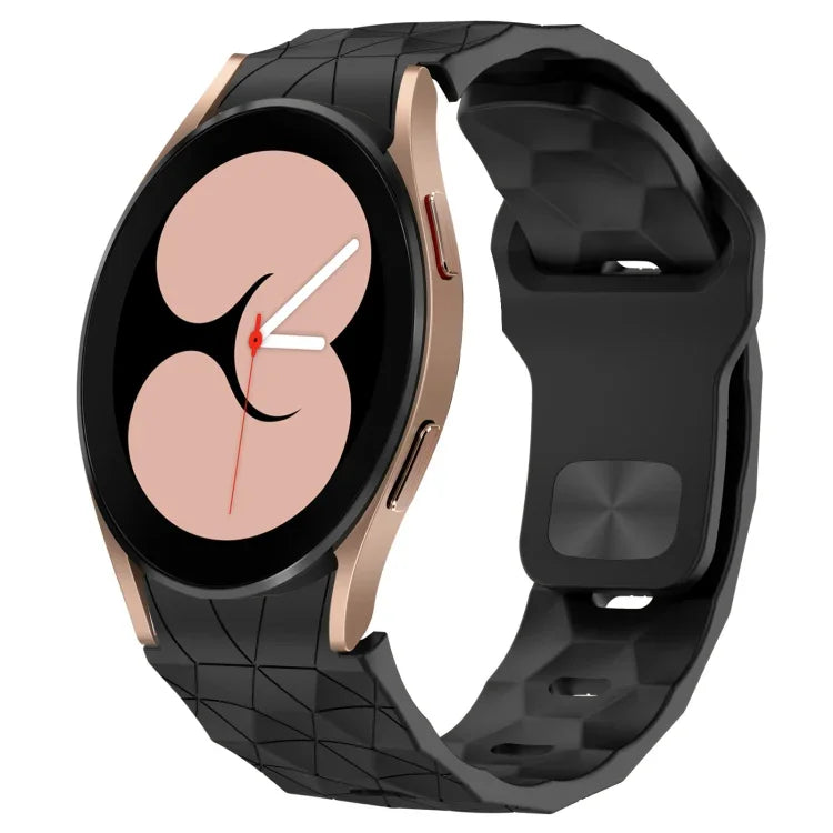 Pulseira de Relógio em Silicone com Textura de Futebol e Fivela Invertida, Para Samsung Galaxy Watch 4 44mm, Para Samsung Galaxy Watch 4 40mm, Para Samsung Galaxy Watch 4 Classic 46mm, Para Samsung Galaxy Watch 4 Classic 42mm