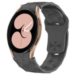 Pulseira de Relógio em Silicone com Textura de Futebol e Fivela Invertida, Para Samsung Galaxy Watch 4 44mm, Para Samsung Galaxy Watch 4 40mm, Para Samsung Galaxy Watch 4 Classic 46mm, Para Samsung Galaxy Watch 4 Classic 42mm