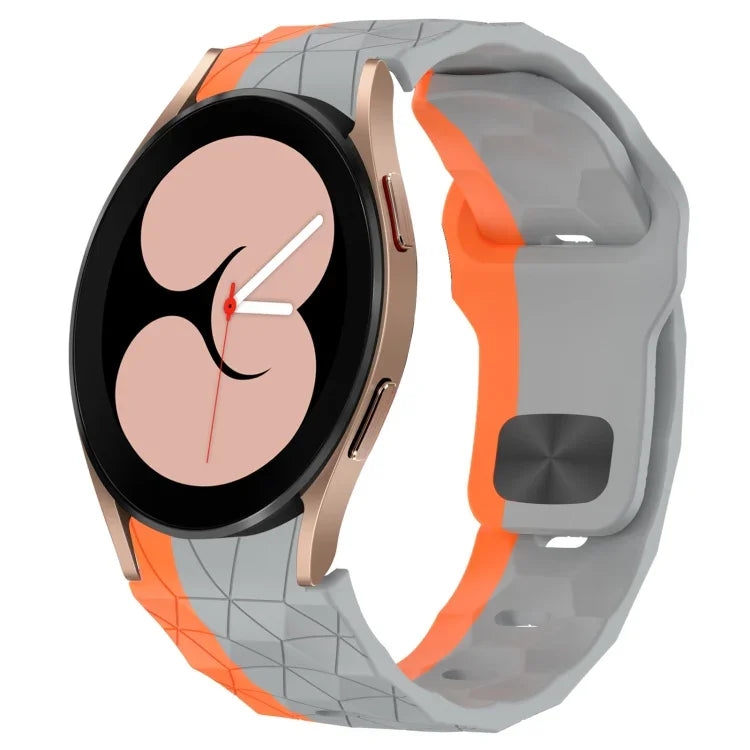 Pulseira de Relógio em Silicone com Textura de Futebol e Fivela Invertida, Para Samsung Galaxy Watch 4 44mm, Para Samsung Galaxy Watch 4 40mm, Para Samsung Galaxy Watch 4 Classic 46mm, Para Samsung Galaxy Watch 4 Classic 42mm