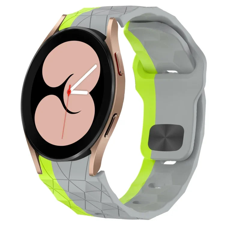 Pulseira de Relógio em Silicone com Textura de Futebol e Fivela Invertida, Para Samsung Galaxy Watch 4 44mm, Para Samsung Galaxy Watch 4 40mm, Para Samsung Galaxy Watch 4 Classic 46mm, Para Samsung Galaxy Watch 4 Classic 42mm