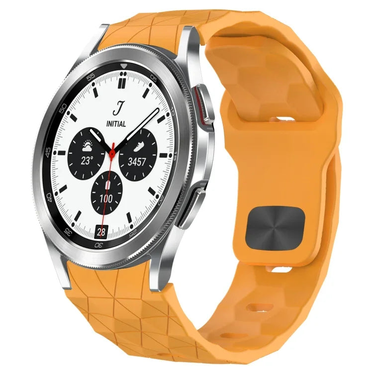 Pulseira de Relógio em Silicone com Textura de Futebol e Fivela Invertida, Para Samsung Galaxy Watch 4 44mm, Para Samsung Galaxy Watch 4 40mm, Para Samsung Galaxy Watch 4 Classic 46mm, Para Samsung Galaxy Watch 4 Classic 42mm