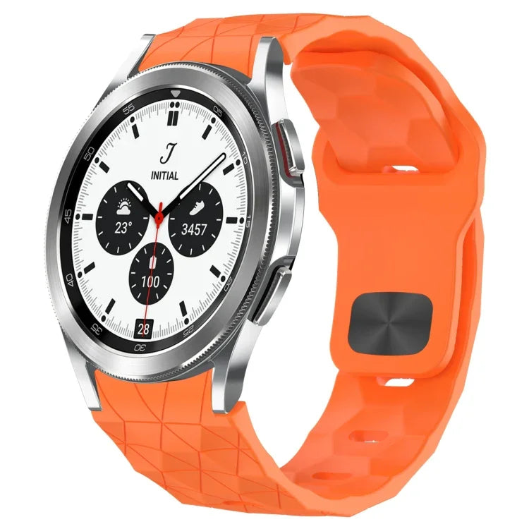 Pulseira de Relógio em Silicone com Textura de Futebol e Fivela Invertida, Para Samsung Galaxy Watch 4 44mm, Para Samsung Galaxy Watch 4 40mm, Para Samsung Galaxy Watch 4 Classic 46mm, Para Samsung Galaxy Watch 4 Classic 42mm