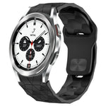 Pulseira de Relógio em Silicone com Textura de Futebol e Fivela Invertida, Para Samsung Galaxy Watch 4 44mm, Para Samsung Galaxy Watch 4 40mm, Para Samsung Galaxy Watch 4 Classic 46mm, Para Samsung Galaxy Watch 4 Classic 42mm