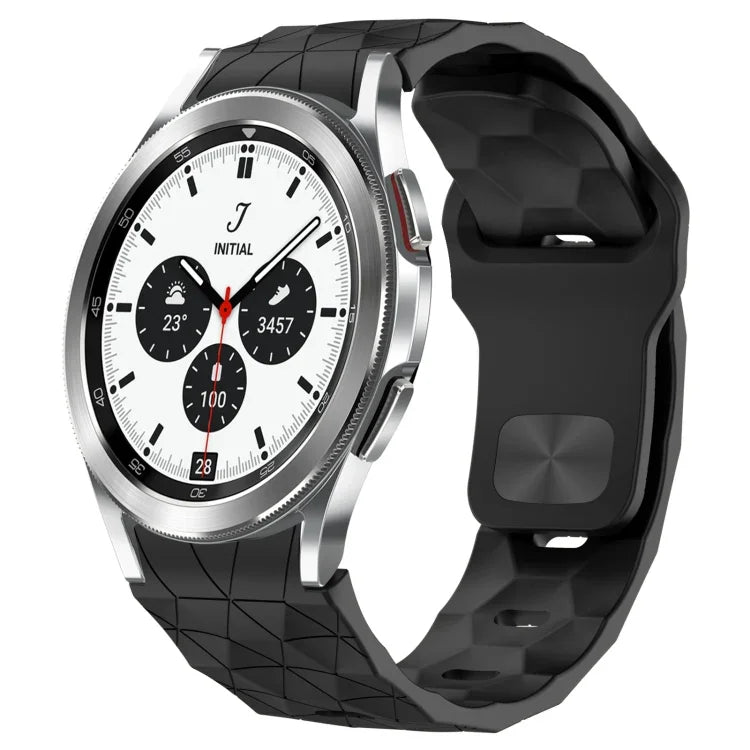 Pulseira de Relógio em Silicone com Textura de Futebol e Fivela Invertida, Para Samsung Galaxy Watch 4 44mm, Para Samsung Galaxy Watch 4 40mm, Para Samsung Galaxy Watch 4 Classic 46mm, Para Samsung Galaxy Watch 4 Classic 42mm