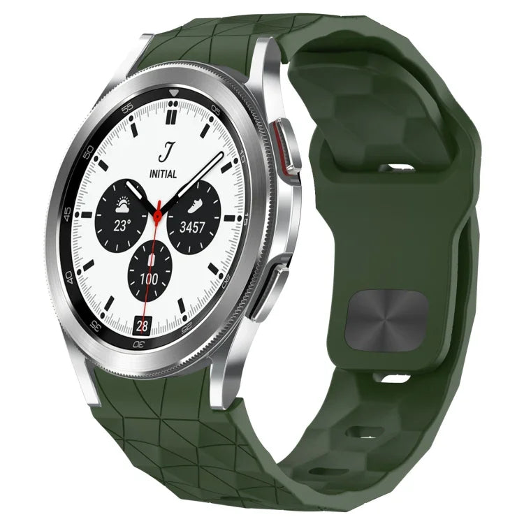 Pulseira de Relógio em Silicone com Textura de Futebol e Fivela Invertida, Para Samsung Galaxy Watch 4 44mm, Para Samsung Galaxy Watch 4 40mm, Para Samsung Galaxy Watch 4 Classic 46mm, Para Samsung Galaxy Watch 4 Classic 42mm