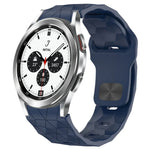 Pulseira de Relógio em Silicone com Textura de Futebol e Fivela Invertida, Para Samsung Galaxy Watch 4 44mm, Para Samsung Galaxy Watch 4 40mm, Para Samsung Galaxy Watch 4 Classic 46mm, Para Samsung Galaxy Watch 4 Classic 42mm