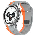 Pulseira de Relógio em Silicone com Textura de Futebol e Fivela Invertida, Para Samsung Galaxy Watch 4 44mm, Para Samsung Galaxy Watch 4 40mm, Para Samsung Galaxy Watch 4 Classic 46mm, Para Samsung Galaxy Watch 4 Classic 42mm