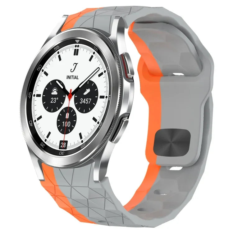 Pulseira de Relógio em Silicone com Textura de Futebol e Fivela Invertida, Para Samsung Galaxy Watch 4 44mm, Para Samsung Galaxy Watch 4 40mm, Para Samsung Galaxy Watch 4 Classic 46mm, Para Samsung Galaxy Watch 4 Classic 42mm