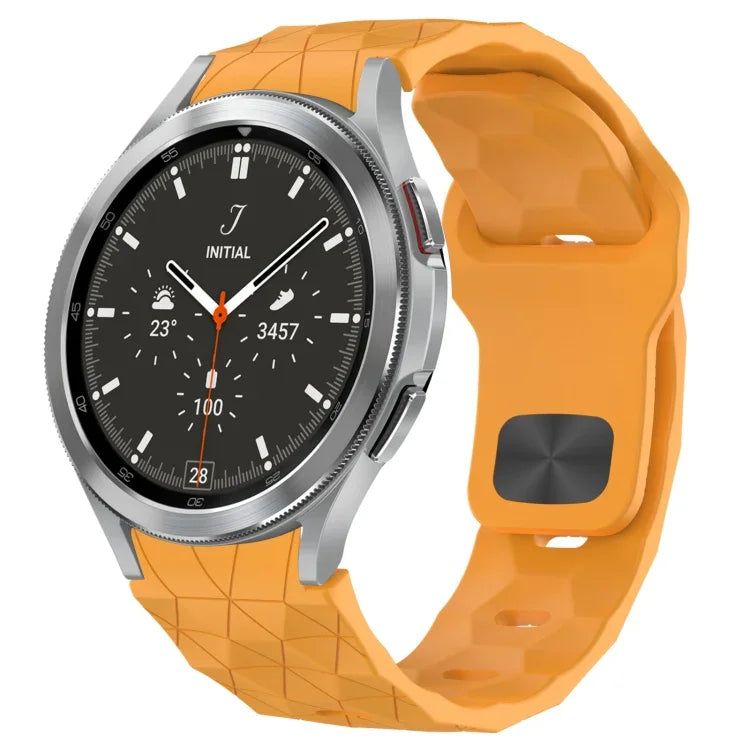 Pulseira de Relógio em Silicone com Textura de Futebol e Fivela Invertida, Para Samsung Galaxy Watch 4 44mm, Para Samsung Galaxy Watch 4 40mm, Para Samsung Galaxy Watch 4 Classic 46mm, Para Samsung Galaxy Watch 4 Classic 42mm