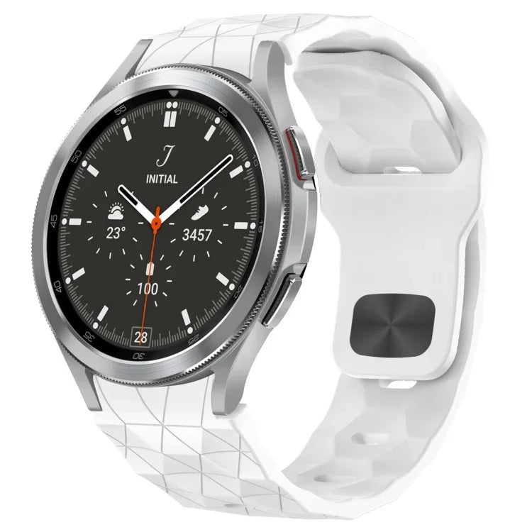 Pulseira de Relógio em Silicone com Textura de Futebol e Fivela Invertida, Para Samsung Galaxy Watch 4 44mm, Para Samsung Galaxy Watch 4 40mm, Para Samsung Galaxy Watch 4 Classic 46mm, Para Samsung Galaxy Watch 4 Classic 42mm