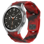 Pulseira de Relógio em Silicone com Textura de Futebol e Fivela Invertida, Para Samsung Galaxy Watch 4 44mm, Para Samsung Galaxy Watch 4 40mm, Para Samsung Galaxy Watch 4 Classic 46mm, Para Samsung Galaxy Watch 4 Classic 42mm