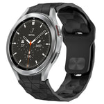 Pulseira de Relógio em Silicone com Textura de Futebol e Fivela Invertida, Para Samsung Galaxy Watch 4 44mm, Para Samsung Galaxy Watch 4 40mm, Para Samsung Galaxy Watch 4 Classic 46mm, Para Samsung Galaxy Watch 4 Classic 42mm