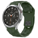 Pulseira de Relógio em Silicone com Textura de Futebol e Fivela Invertida, Para Samsung Galaxy Watch 4 44mm, Para Samsung Galaxy Watch 4 40mm, Para Samsung Galaxy Watch 4 Classic 46mm, Para Samsung Galaxy Watch 4 Classic 42mm
