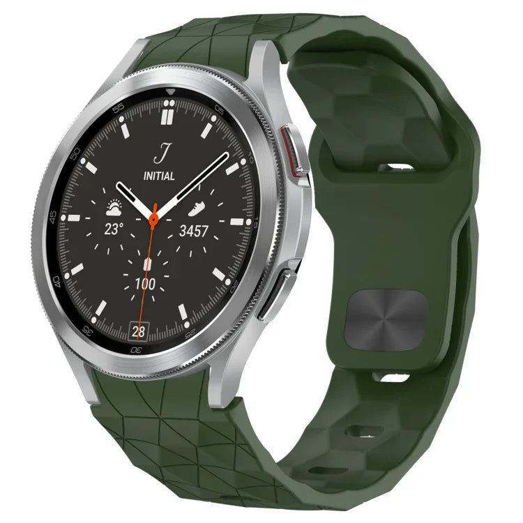 Pulseira de Relógio em Silicone com Textura de Futebol e Fivela Invertida, Para Samsung Galaxy Watch 4 44mm, Para Samsung Galaxy Watch 4 40mm, Para Samsung Galaxy Watch 4 Classic 46mm, Para Samsung Galaxy Watch 4 Classic 42mm