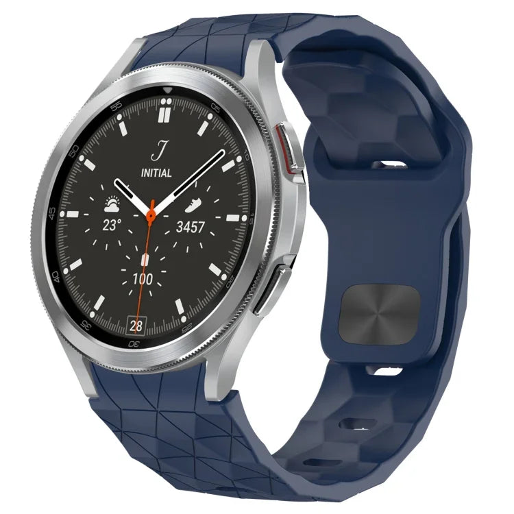 Pulseira de Relógio em Silicone com Textura de Futebol e Fivela Invertida, Para Samsung Galaxy Watch 4 44mm, Para Samsung Galaxy Watch 4 40mm, Para Samsung Galaxy Watch 4 Classic 46mm, Para Samsung Galaxy Watch 4 Classic 42mm