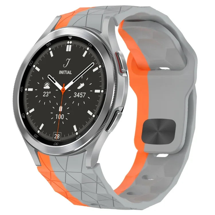Pulseira de Relógio em Silicone com Textura de Futebol e Fivela Invertida, Para Samsung Galaxy Watch 4 44mm, Para Samsung Galaxy Watch 4 40mm, Para Samsung Galaxy Watch 4 Classic 46mm, Para Samsung Galaxy Watch 4 Classic 42mm