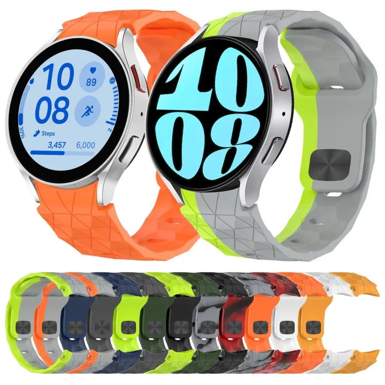 Pulseira de Relógio em Silicone com Textura de Futebol e Fivela Invertida, Para Samsung Galaxy Watch 4 44mm, Para Samsung Galaxy Watch 4 40mm, Para Samsung Galaxy Watch 4 Classic 46mm, Para Samsung Galaxy Watch 4 Classic 42mm