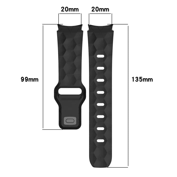 Pulseira de Relógio em Silicone com Textura de Futebol e Fivela Invertida, Para Samsung Galaxy Watch 4 44mm, Para Samsung Galaxy Watch 4 40mm, Para Samsung Galaxy Watch 4 Classic 46mm, Para Samsung Galaxy Watch 4 Classic 42mm
