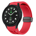 Correia de relógio em silicone com fivela preta magnética dobrável Richard, para Samsung Galaxy Watch 6 40 / 44mm, para Samsung Galaxy Watch 5 Pro Edição Golfe, para Samsung Galaxy Watch 5 Edição Golfe