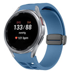 Correia de relógio em silicone com fivela preta magnética dobrável Richard, para Samsung Galaxy Watch FE 40mm, para Samsung Galaxy Watch 7 40 / 44mm, para Samsung Galaxy Watch 6 Classic 43 / 47mm
