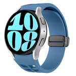 Correia de relógio em silicone com fivela preta magnética dobrável Richard, para Samsung Galaxy Watch 6 40 / 44mm, para Samsung Galaxy Watch 5 Pro Edição Golfe, para Samsung Galaxy Watch 5 Edição Golfe