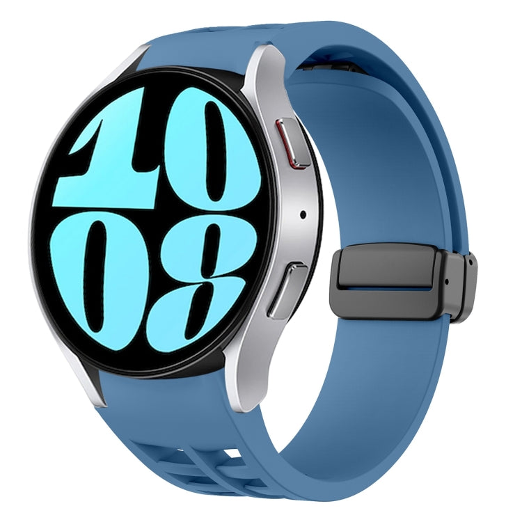 Correia de relógio em silicone com fivela preta magnética dobrável Richard, para Samsung Galaxy Watch 6 40 / 44mm, para Samsung Galaxy Watch 5 Pro Edição Golfe, para Samsung Galaxy Watch 5 Edição Golfe