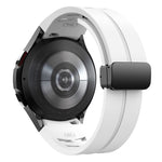 Correia de relógio em silicone com fivela preta magnética dobrável Richard, para Samsung Galaxy Watch 5 40 / 44mm, para Samsung Galaxy Watch 5 Pro 45mm, para Samsung Galaxy Watch 4 40 / 44mm