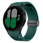 Correia de relógio em silicone com fivela preta magnética dobrável Richard, para Samsung Galaxy Watch 5 40 / 44mm, para Samsung Galaxy Watch 5 Pro 45mm, para Samsung Galaxy Watch 4 40 / 44mm