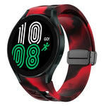 Correia de relógio em silicone com fivela preta magnética dobrável Richard, para Samsung Galaxy Watch 5 40 / 44mm, para Samsung Galaxy Watch 5 Pro 45mm, para Samsung Galaxy Watch 4 40 / 44mm