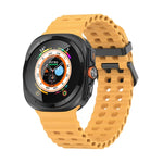 Ocean Dual Row Hole Silicone Watch Band, For Samsung Galaxy Watch Ultra 47mm / Ultra 2025
