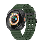 Ocean Dual Row Hole Silicone Watch Band, For Samsung Galaxy Watch Ultra 47mm / Ultra 2025