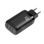 TE-65W Adaptador para Portátil / Tablet GaN PD65W Duplo USB-C+USB-A, Ficha UE, Ficha UE