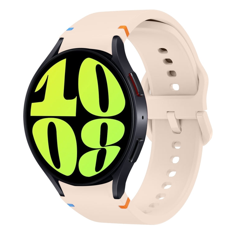 Flat Sewing Design Silicone Watch Band, For Samsung Galaxy Watch 6 40 / 44mm, For Sansung Galaxy Watch 5 Pro Golf Edition, For Samsung Galaxy Watch 5 Golf Edition, For Samsung Galaxy Watch 5 40 / 44mm